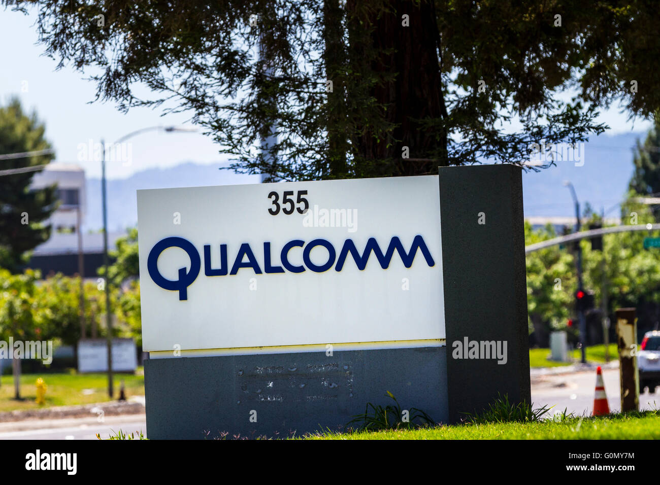 Qualcomm Büros bei 355 Trimble Road in San Jose Kalifornien Stockfoto