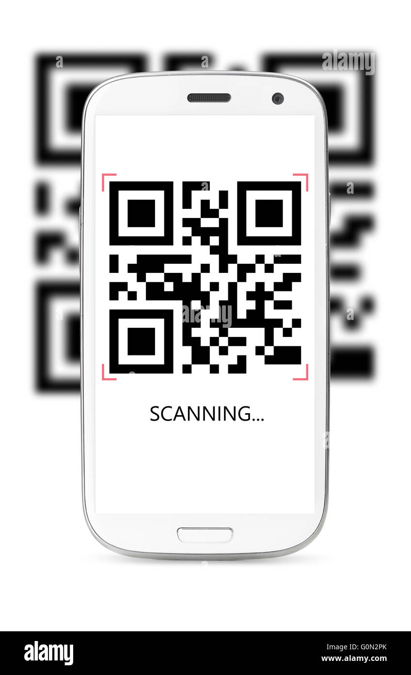 QR-Code Scannen Stockfoto