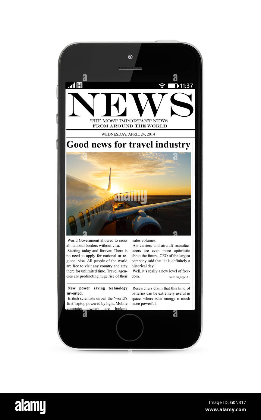 Handy news Stockfoto