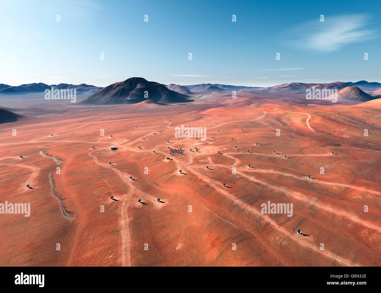 Die Oberfläche des Mars. Elemente dieses Bildes, eingerichtet von der NASA Stockfoto