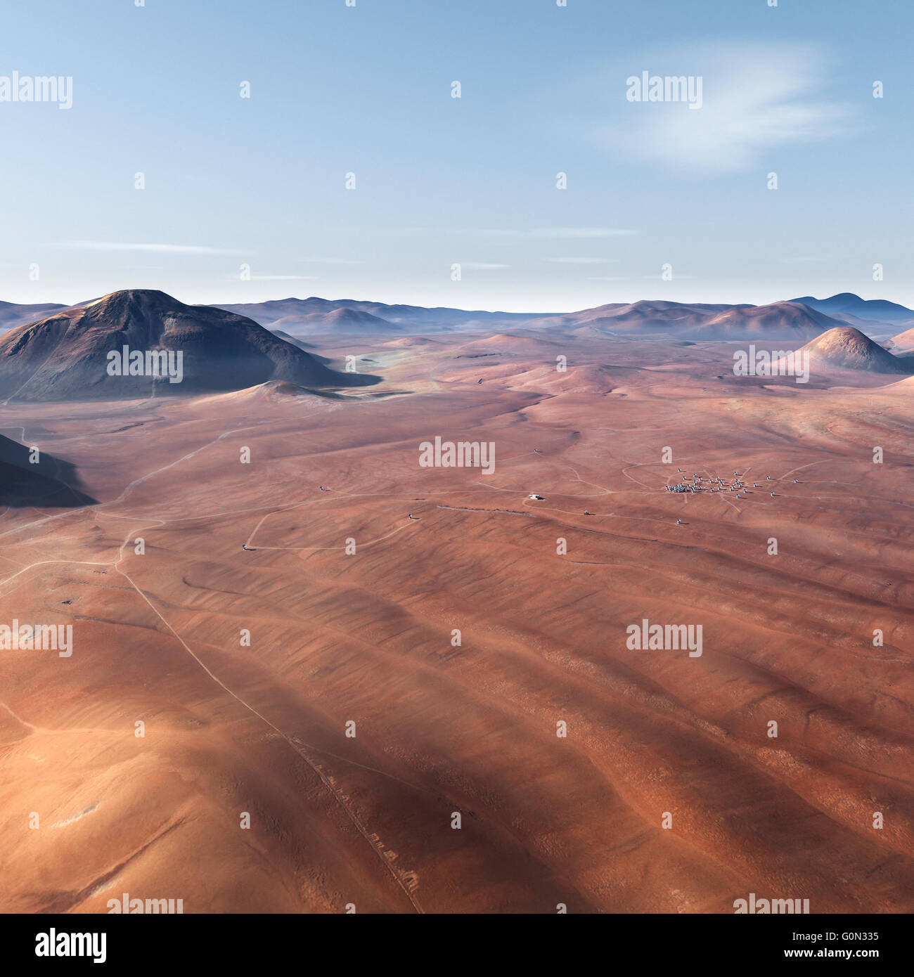 Die Oberfläche des Mars. Elemente dieses Bildes, eingerichtet von der NASA Stockfoto