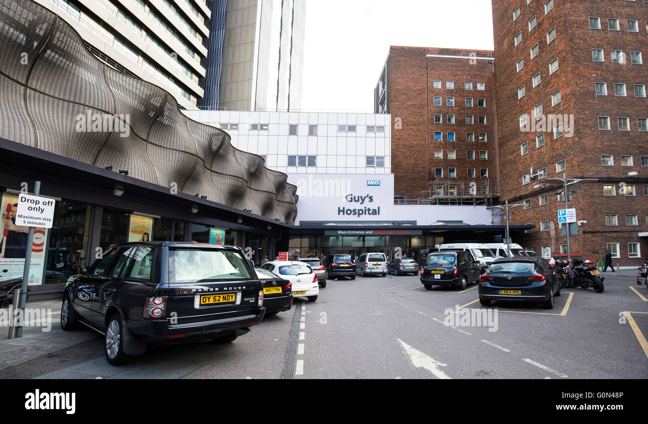 Guy's Hospital Haupteingang GV NHS Stockfoto