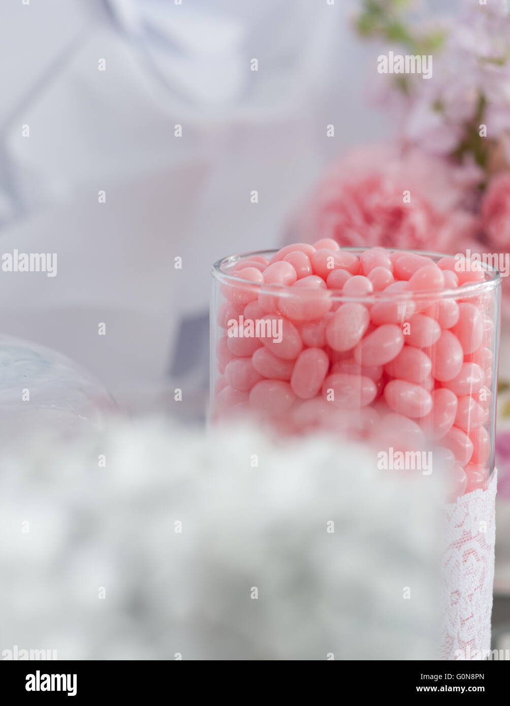 Hochzeit Detail - Bonbons Stockfoto