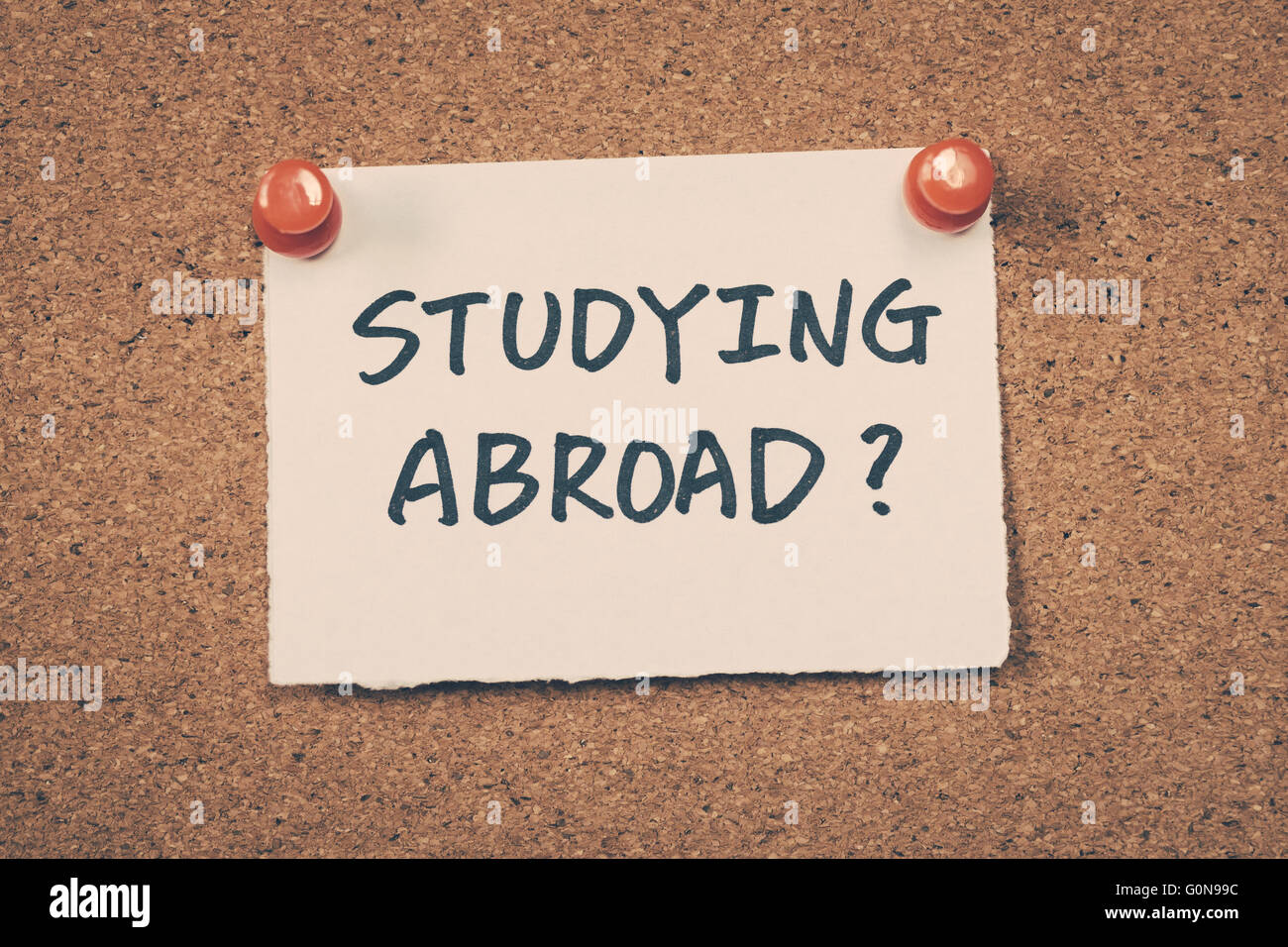 Studieren im Ausland Stockfoto