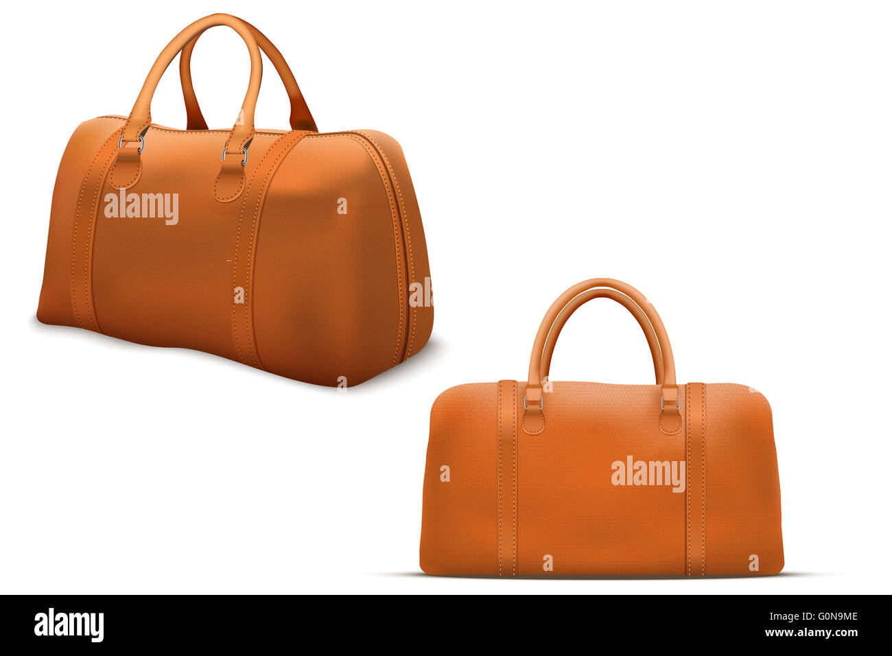 Klassische Leder Reisetaschen Set Stockfoto