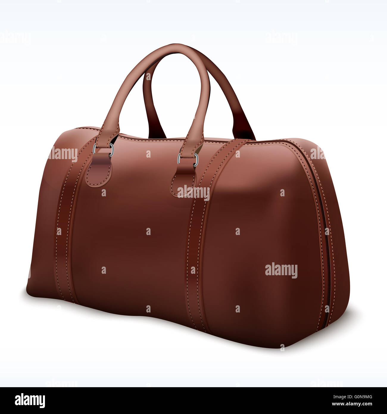 Klassische braune Ledertasche Stockfoto