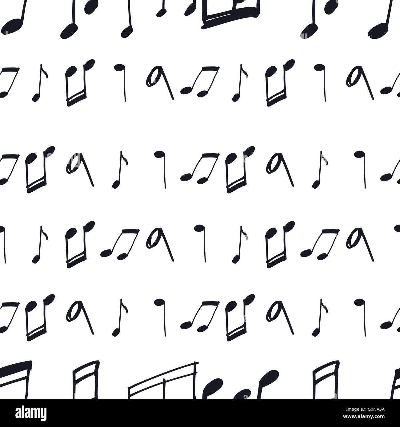 Nahtlose Muster mit Noten Stock Vektor