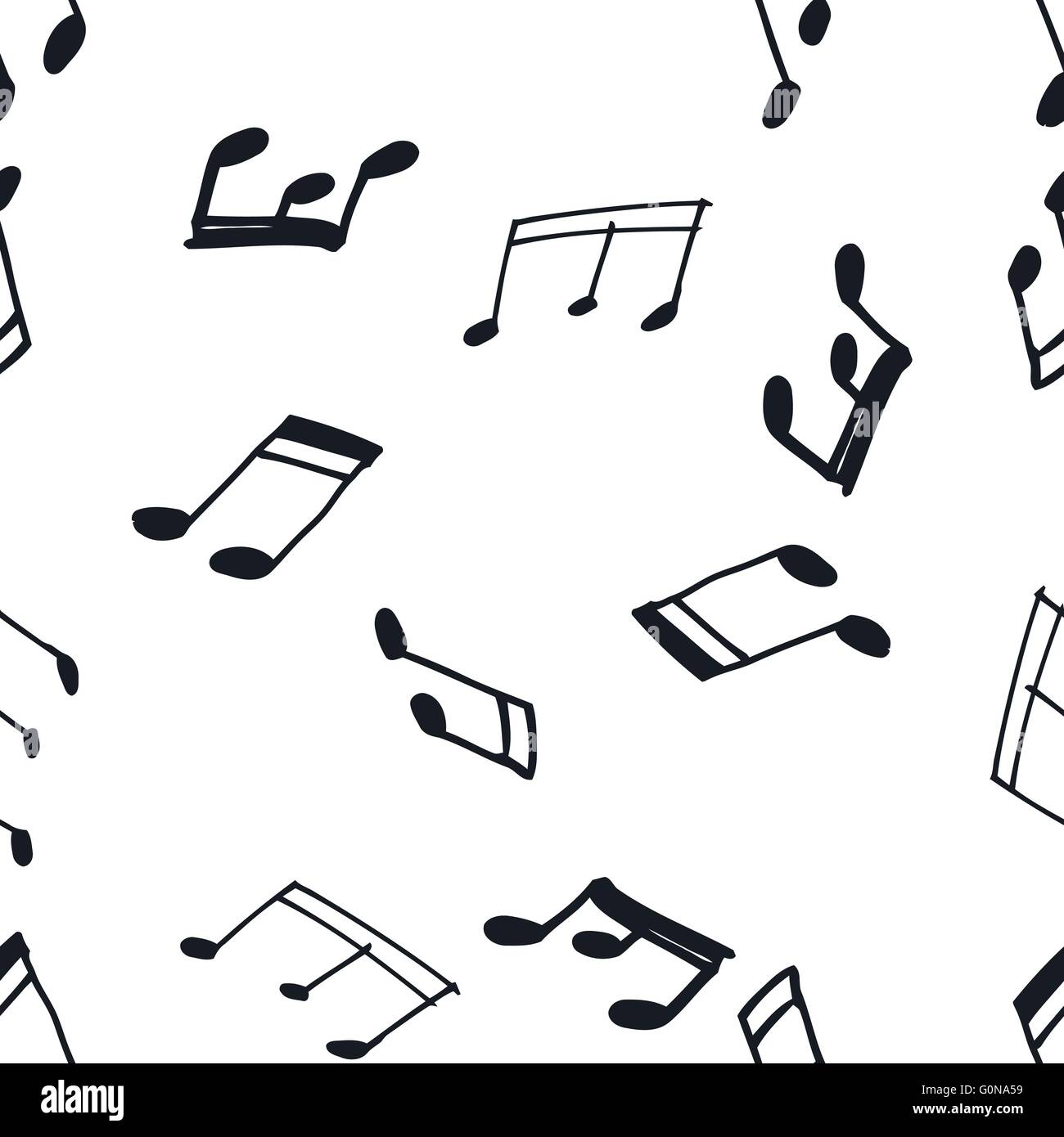 Nahtlose Muster mit Noten Stock Vektor