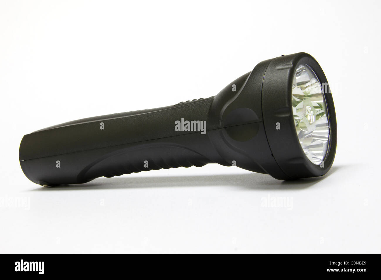 Stock Foto - elektrische LED-Taschenlampe isoliert Stockfoto