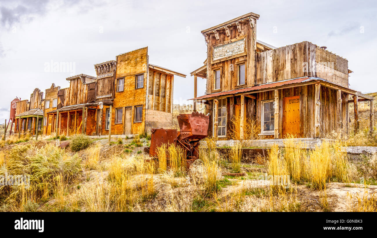 Reste einer alten Western Ghost Town im Inneren von British Columbia am