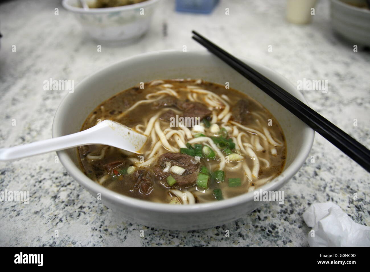 Taiwanesische geschmortes Rindfleisch Nudelsuppe Stockfoto