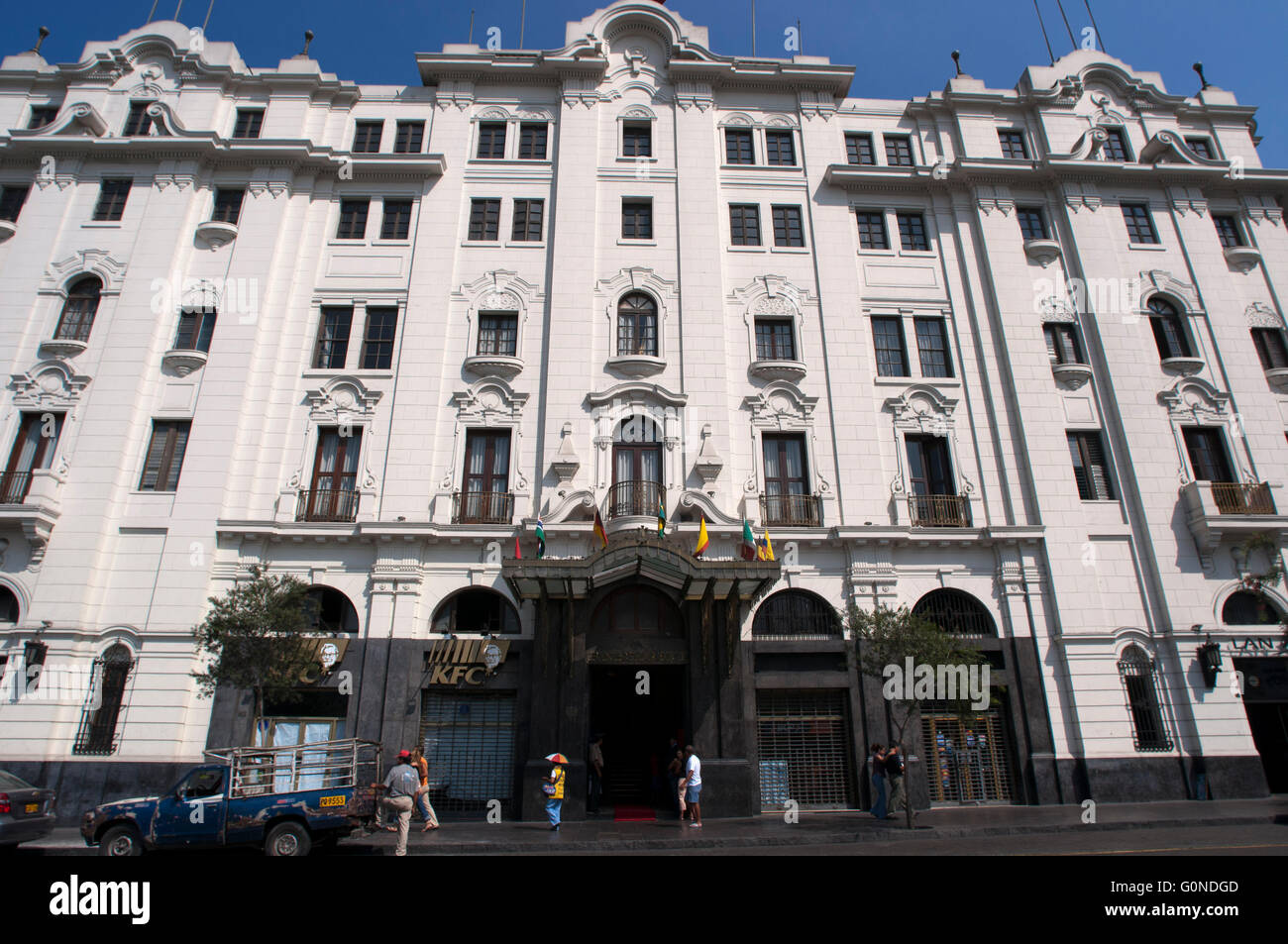 Klassischen Stil KFC Restaurant am Platz Plaza San Martin, Lima, Peru Stockfoto