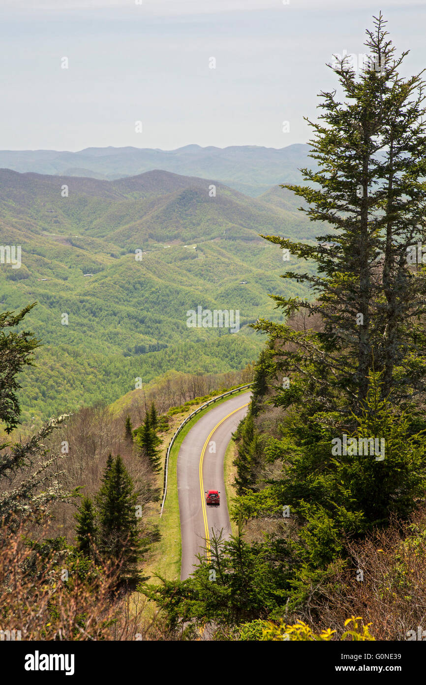 Waynesville, North Carolina - The Blue Ridge Parkway an der Waterrock-Regler, in der Nähe der südlichen Ende des malerischen Highway 469-Meile. Stockfoto