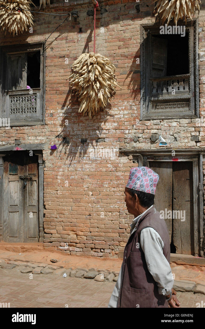 Einen urbanen Look an den Wänden In Kathmandu, Nepal Stockfoto