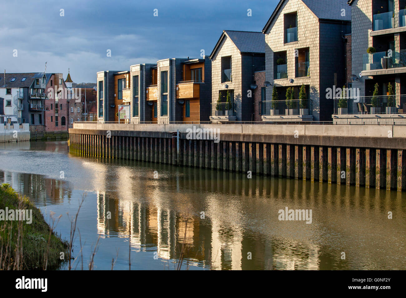 Am Flussufer Gehäuse, Lewes, Sussex, UK Stockfoto