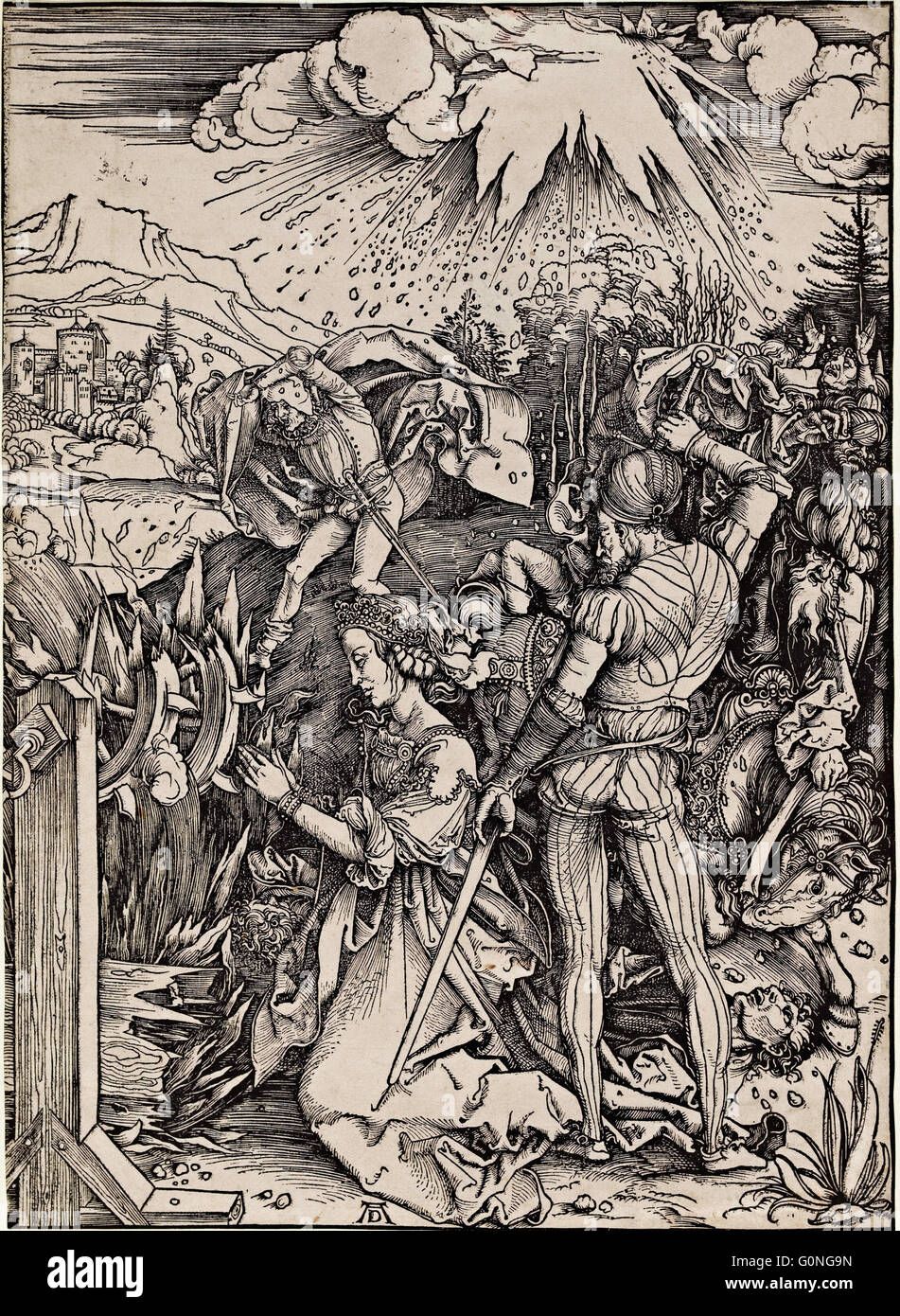 Albrecht Dürer - das Martyrium der Heiligen Katharina Stockfoto