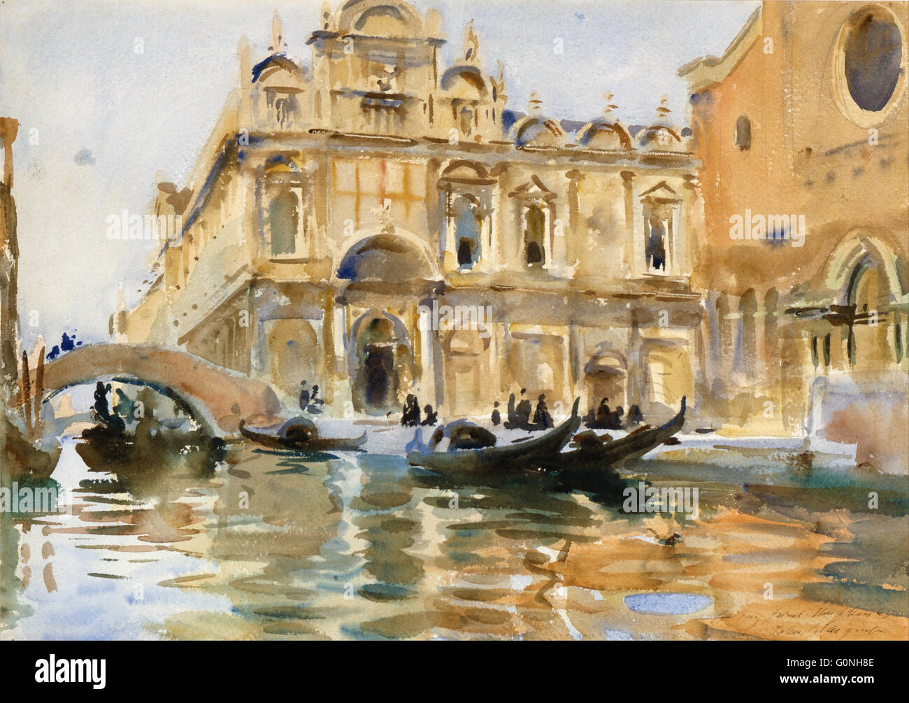 John Singer Sargent - Rio dei Mendicanti, Venedig Stockfoto