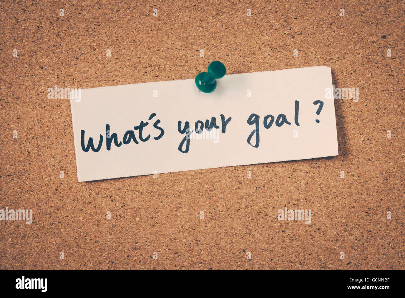Was ist Ihr Ziel Stockfoto