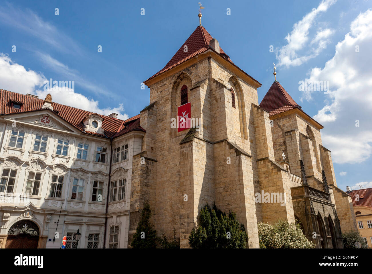 Mala Strana Prague Malta - Maltesische Kirche der Jungfrau Maria Mary unter Chain Stockfoto