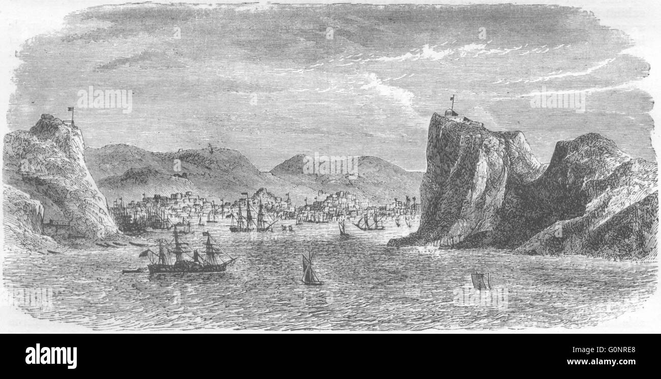 Westindische Inseln: St. Thomas, antiken print 1871 Stockfoto