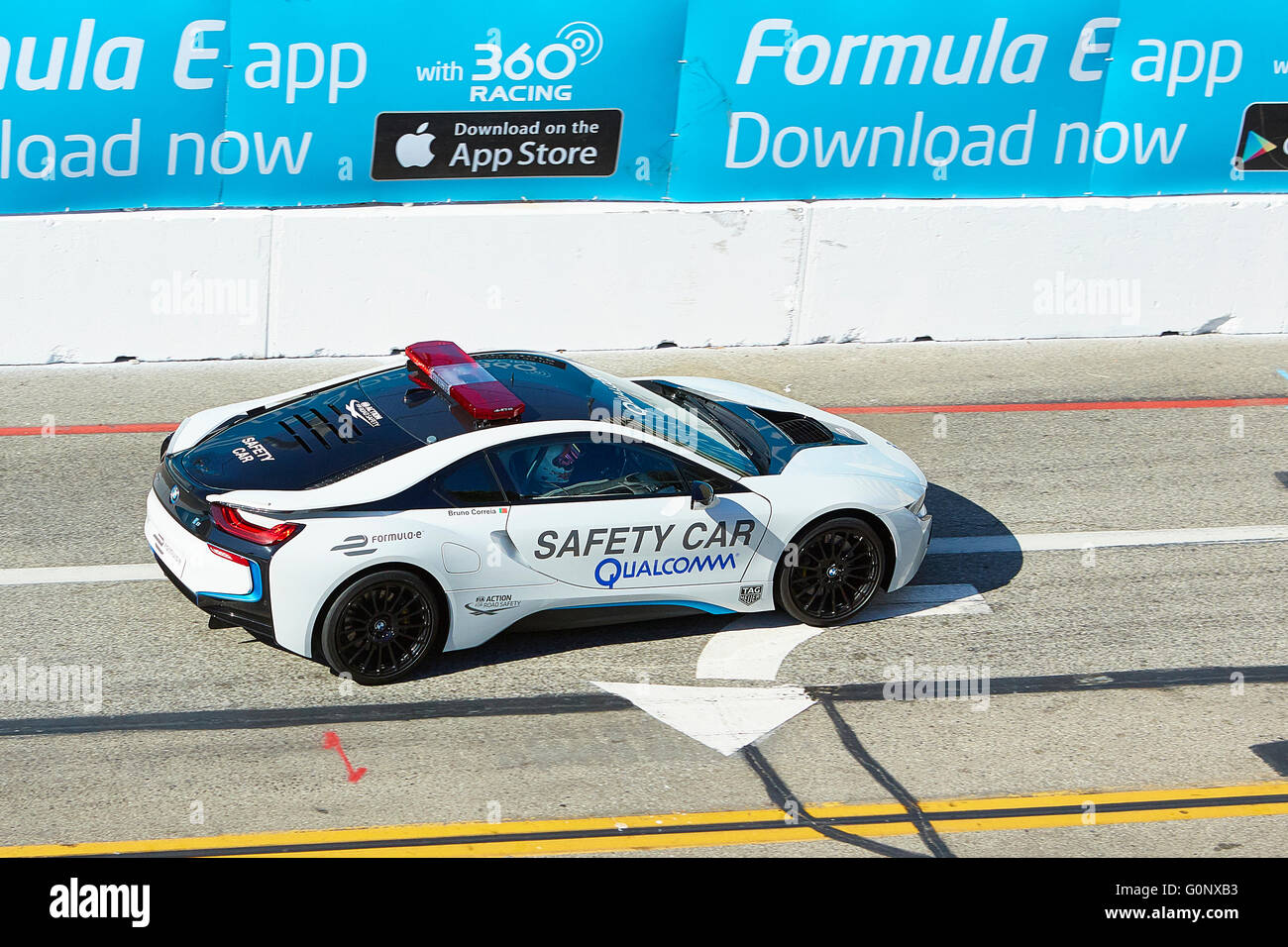 BMW-Safety-Car in der Formel E Long Beach Grand Prix Praxis bereitgestellt. Stockfoto