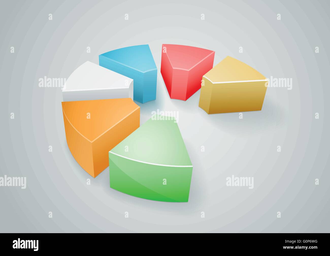 Vektor-Illustration des Kreisdiagramms. Stock Vektor