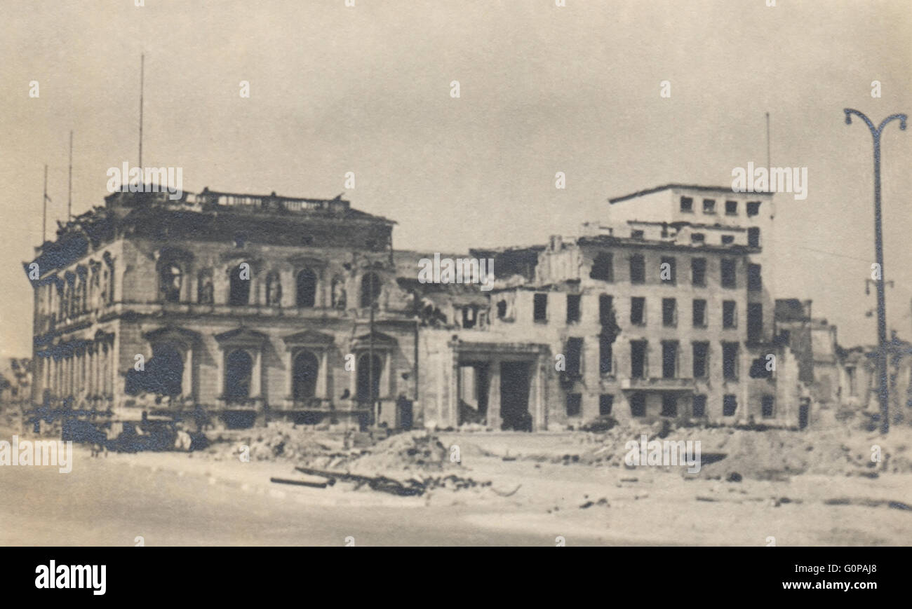 Zerstörten Berlin. Nachkriegszeit Foto Stockfoto
