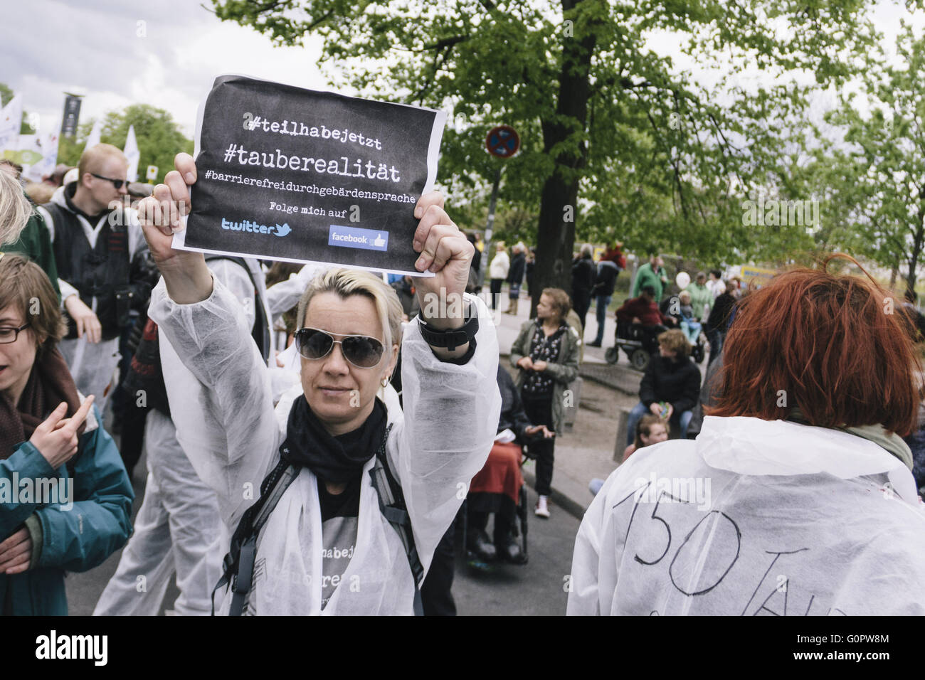 Berlin, Berlin, Deutschland. 1. Mai 2016. Demonstranten während der