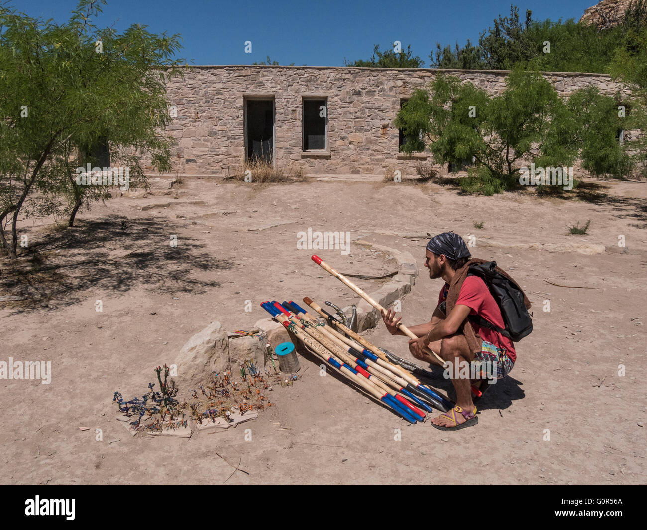 Mexikanische waren für Verkauf, Boquillas Hot Springs, Big Bend National Park, Texas.Big-Bend-Nationalpark, Texas. Stockfoto