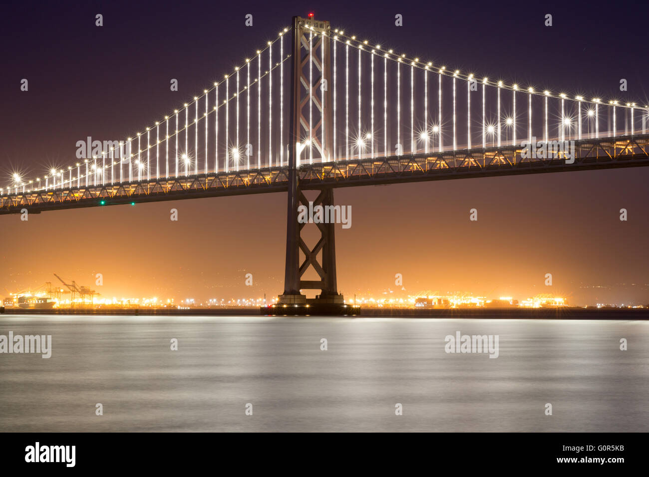 San Francisco-Oakland Bay Bridge Tower. t Stockfoto