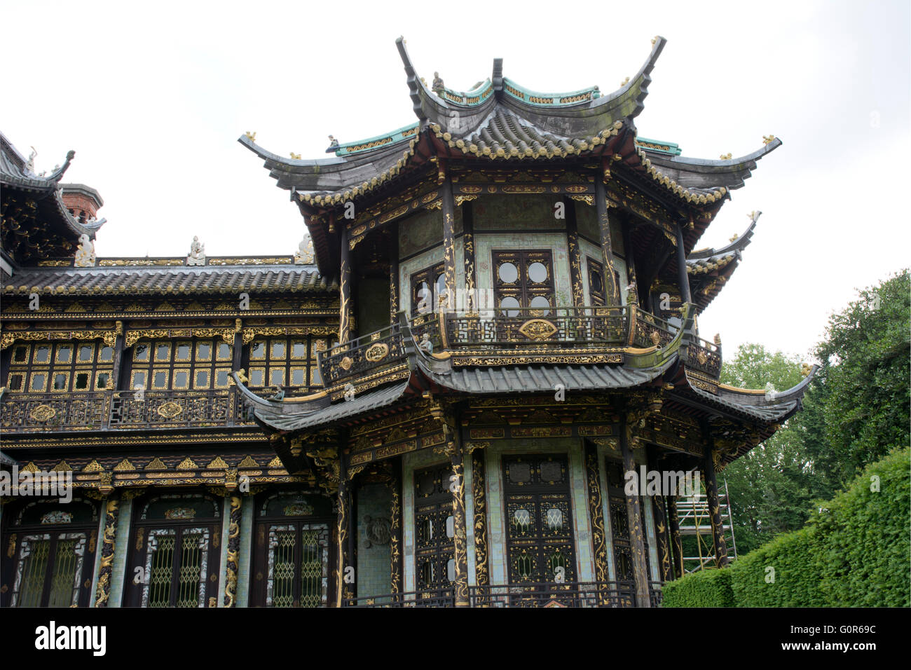 Chinesischer Pavillon in den Museen des Fernen Ostens, Laeken, Brüssel Stockfoto