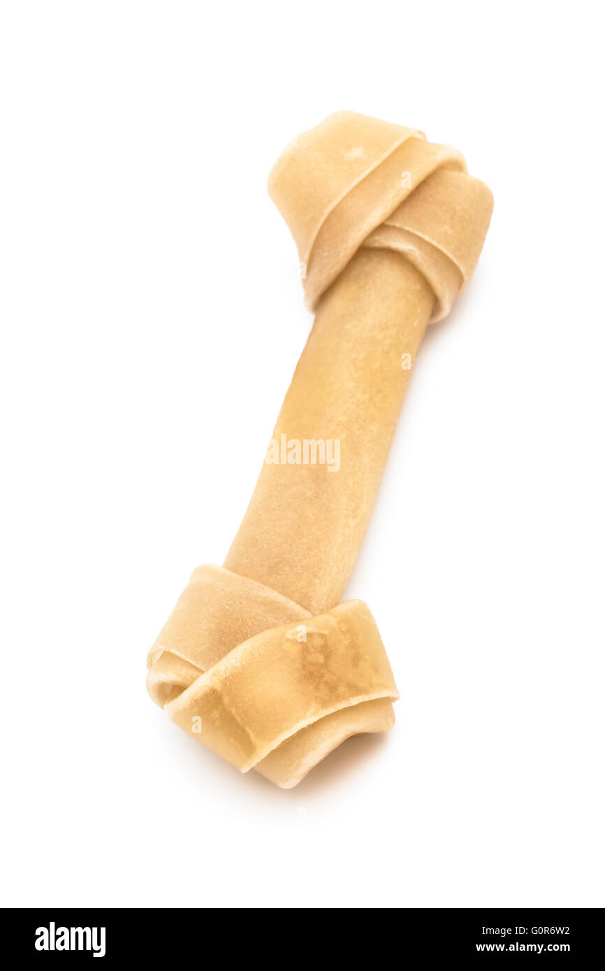 Künstliche Knochen für einen Hund mit Vitaminen Stockfoto