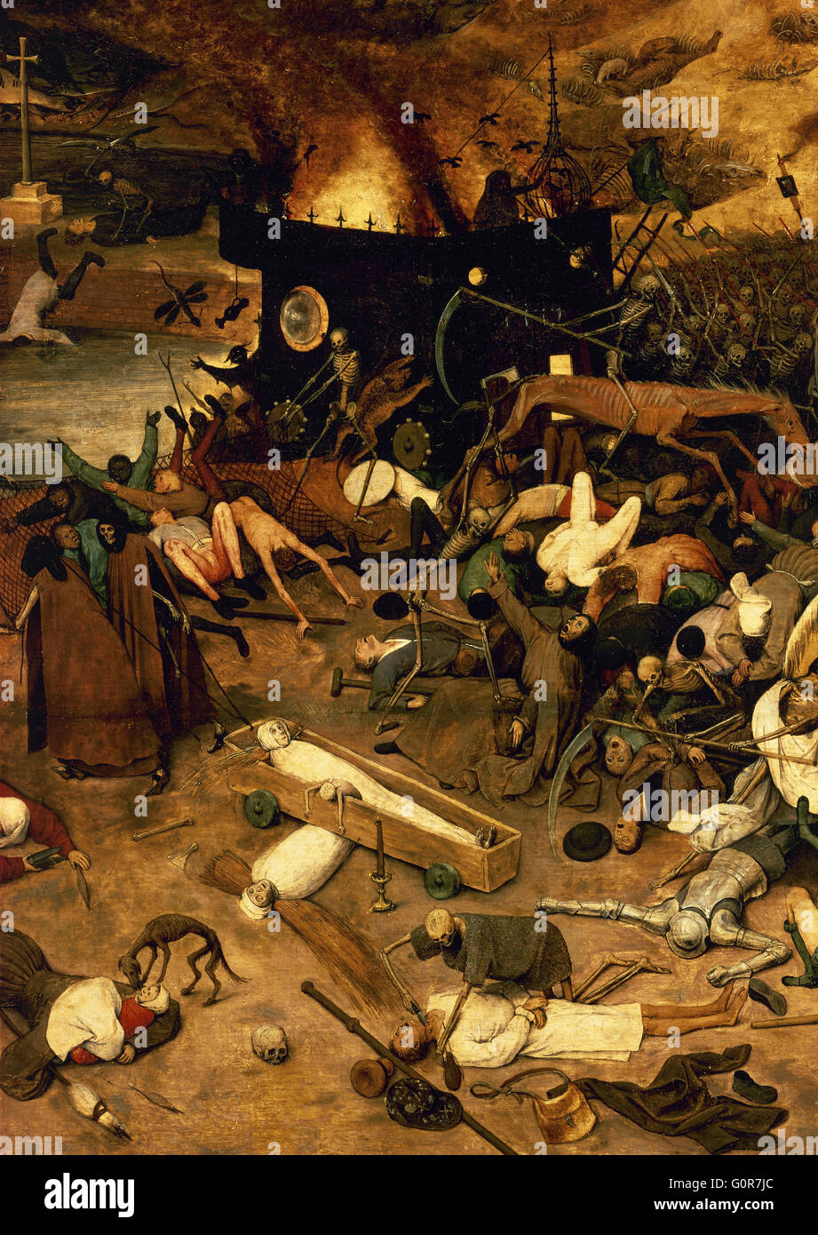 Pieter Brueghel der ältere (1525-1569). Niederländischer Maler. Der Triumph des Todes, 1562-1563. Detail. Prado-Museum. Madrid. Spanien. Stockfoto