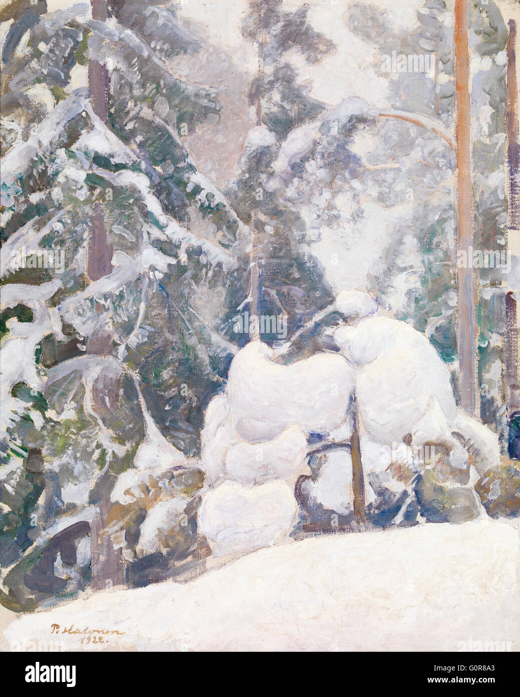 Halonen, Pekka - Winterlandschaft - Espoo Museum of Modern Art Stockfoto