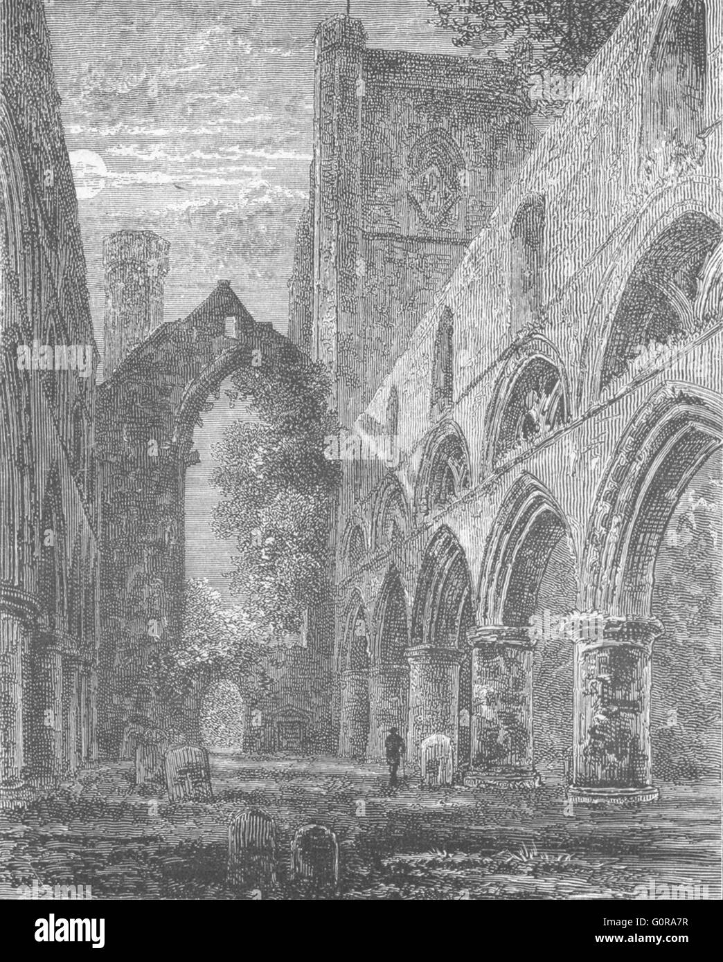 Schottland: Hauptschiff der Kathedrale von Dunkeld, antique print 1898 Stockfoto