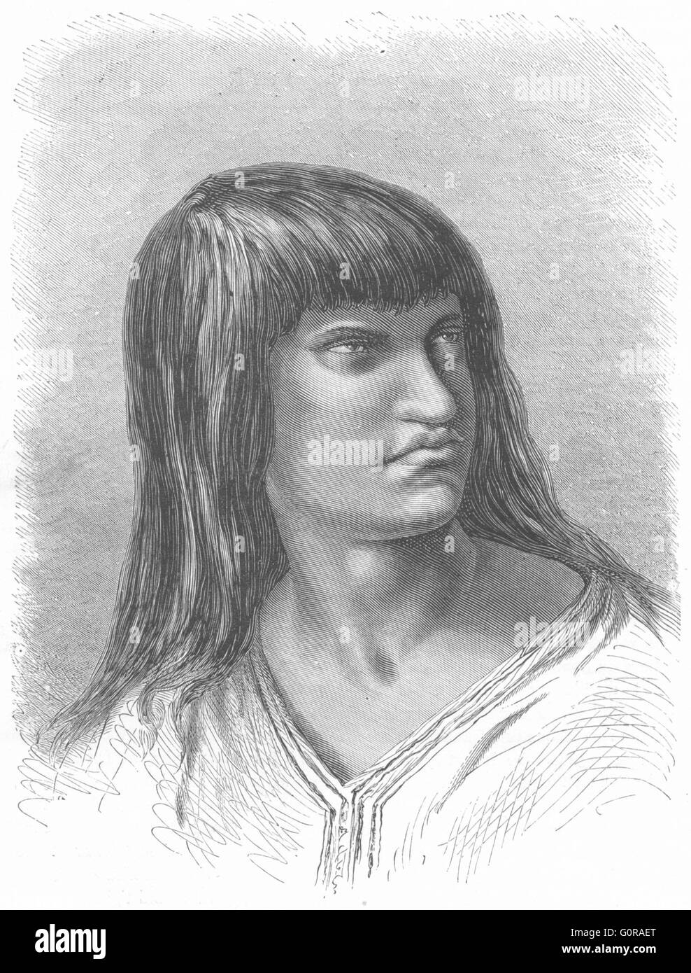 HONDURAS: Indian Chief, antique print 1880 Stockfoto