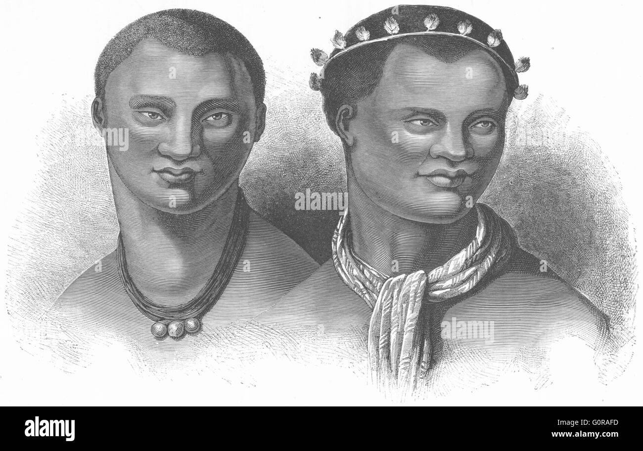 HONDURAS: Junge Inder Eketche, antike print 1880 Stockfoto