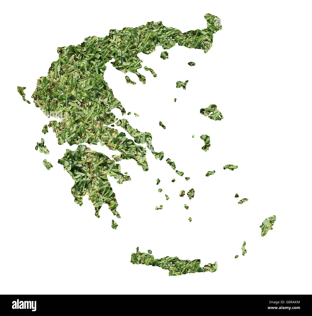 Karte von Bosnien und Herzegowina gefüllt mit grünen Rasen, Umwelt und Ökologie-Konzept. Stockfoto