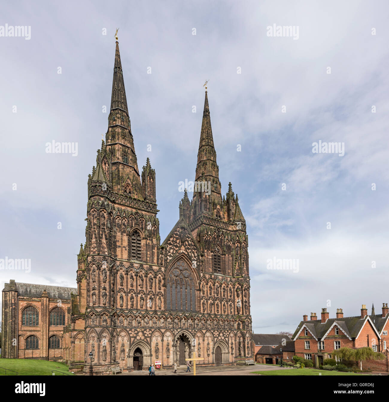 Lichfield Kathedrale, Lichfield, Staffordshire, England, Vereinigtes Königreich Stockfoto