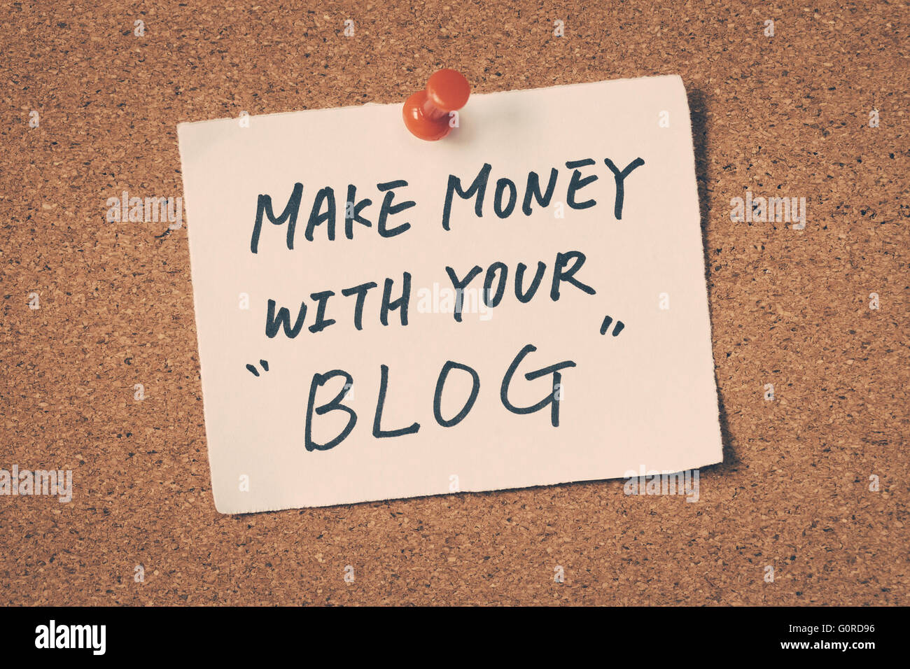 Verdienen Sie Geld mit Ihrem Blog Stockfoto