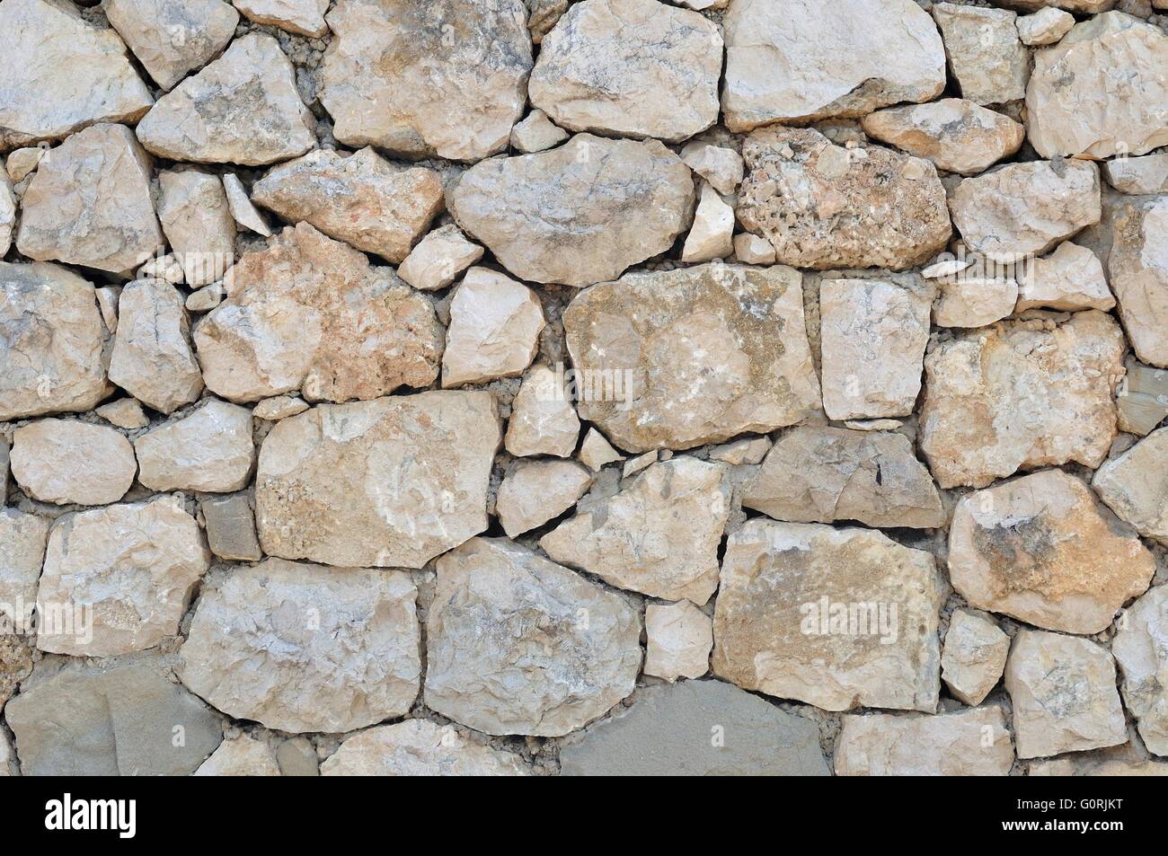Textur der Steinmauer für Hintergrund Stockfoto
