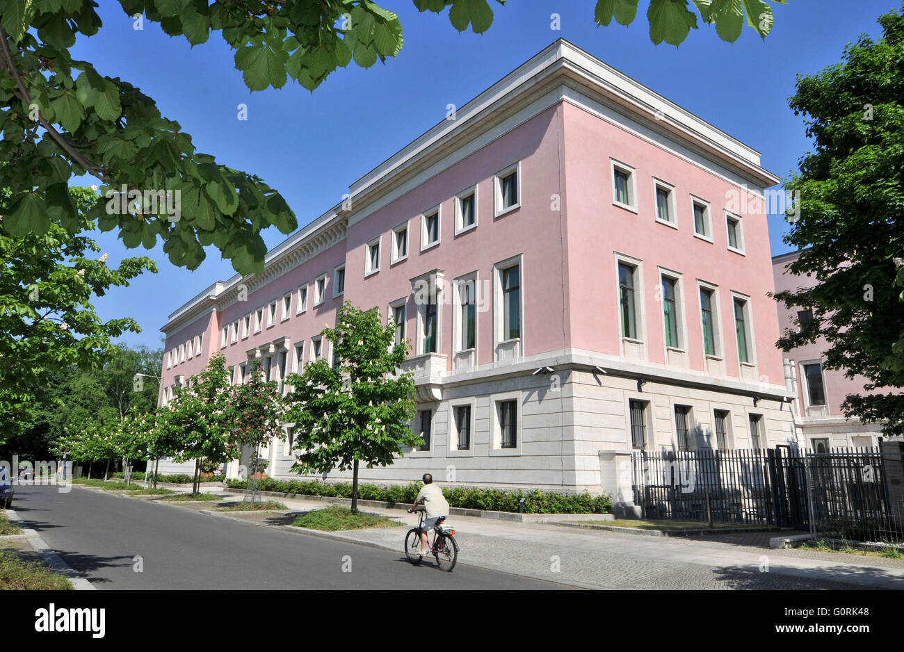 Botschaft von Italien, Hiroshimastrasse, Tiergarten, Berlin, Deutschland / Züricher Beschaffenheit Stockfoto