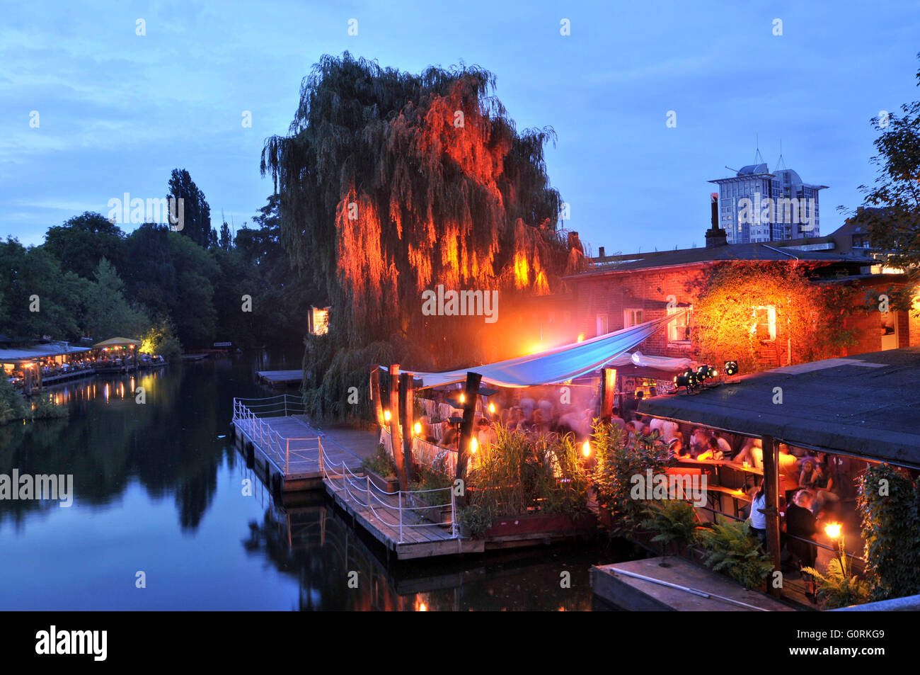 Bar Club der Visionare, Freischwimmer, Bars, Am Flutgraben, Treptow, Berlin, Deutschland / Club der Vision? re Stockfoto