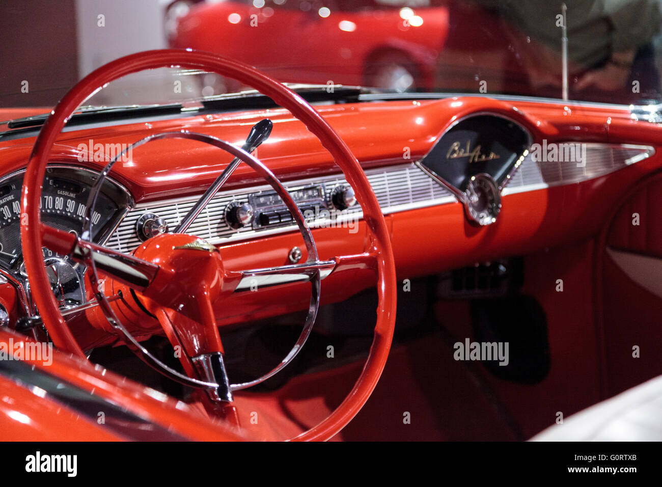 1956 Chevrolet Bel Air Convertible war ein Geschenk an die Petersen Automotive Museum Stockfoto