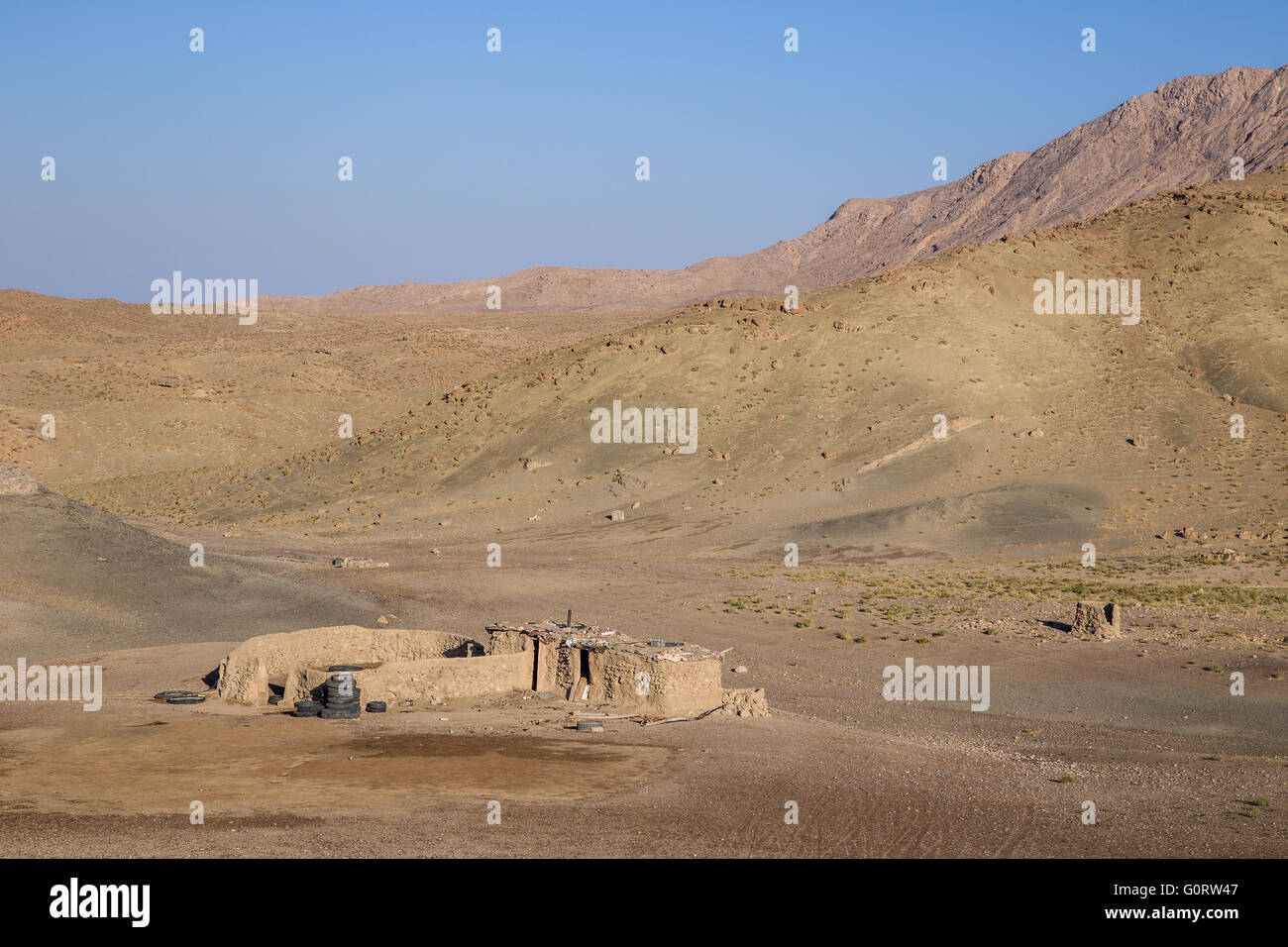 Iran-Mittelland und halb Wüstenlandschaft Stockfoto