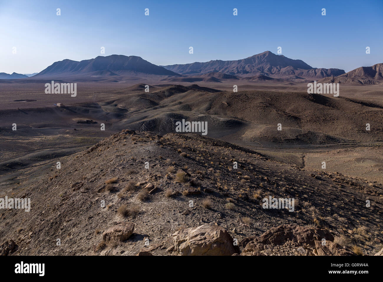 Iran-Mittelland und halb Wüstenlandschaft Stockfoto