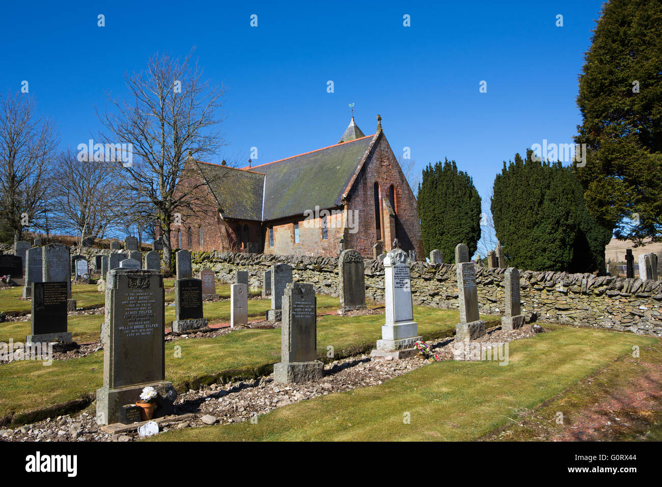 Elvanfoot Friedhof Schottland Stockfoto