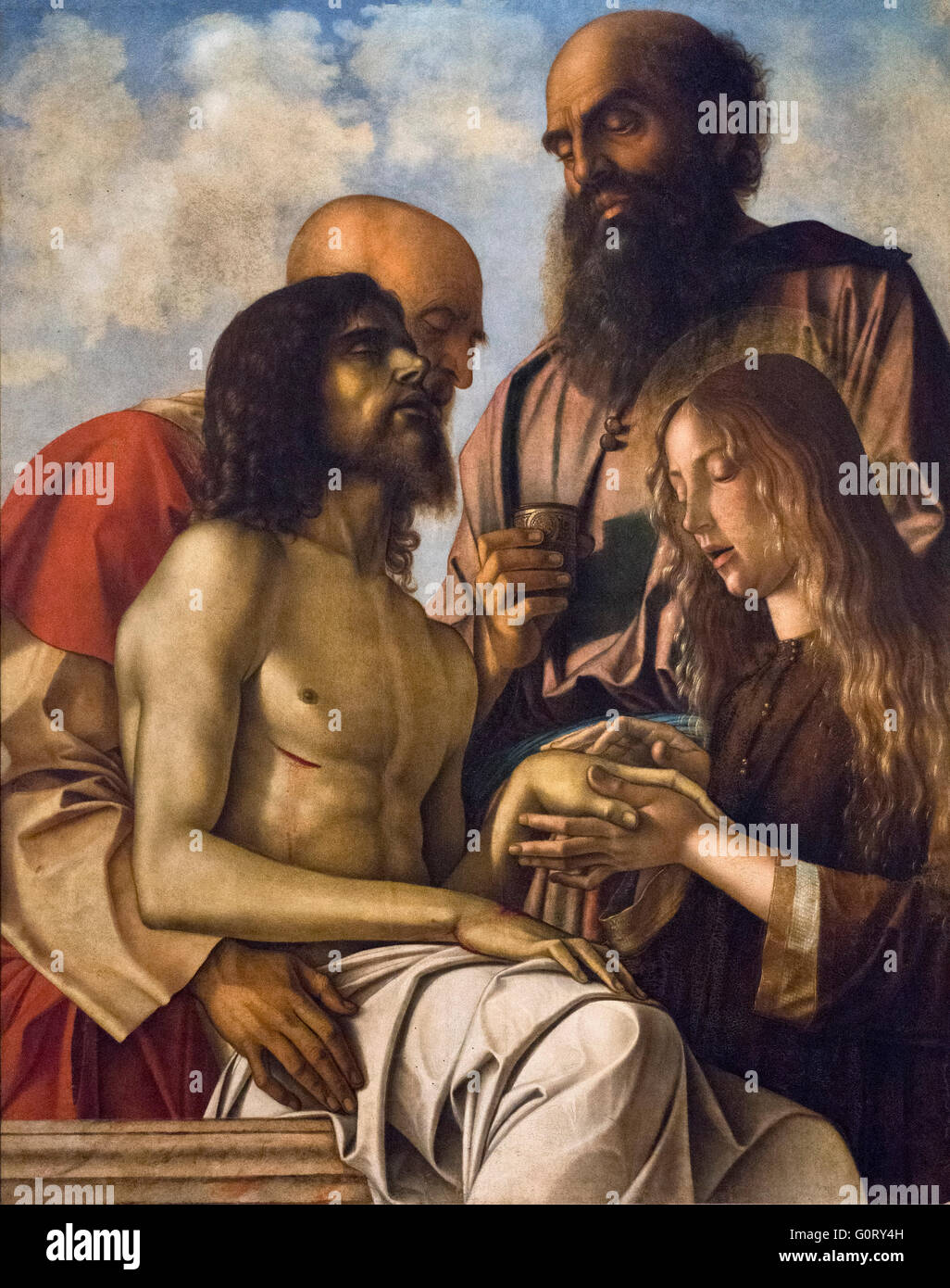 Giovanni Bellini (ca.1432-1516), Wehklage über dem toten Christ (1473-1476).     Höhepunkt der Stockfoto