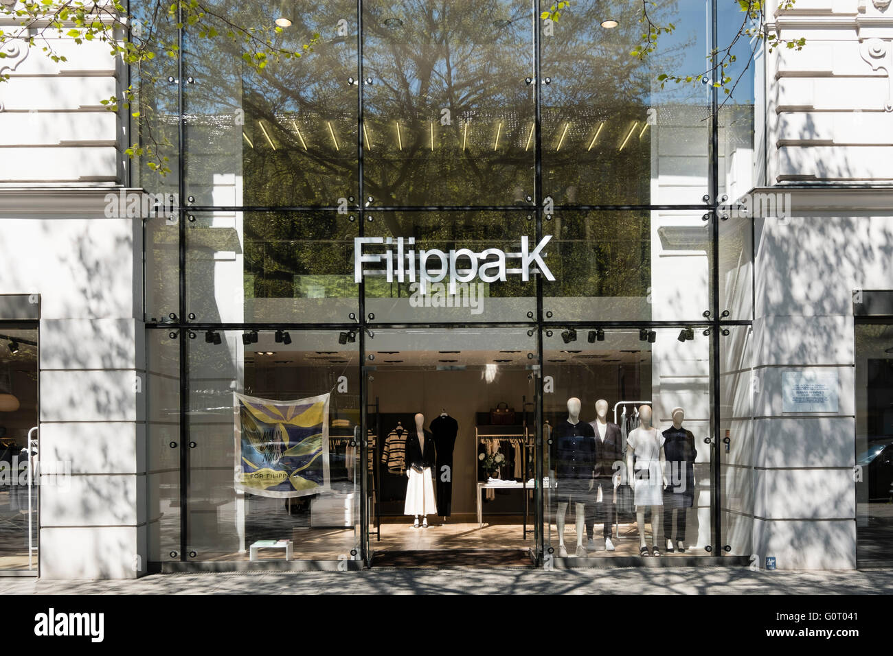 Außenansicht von Filippa K Designermode Shop am Kurfürstendamm, Kudamm, Berlin Deutschland Stockfoto