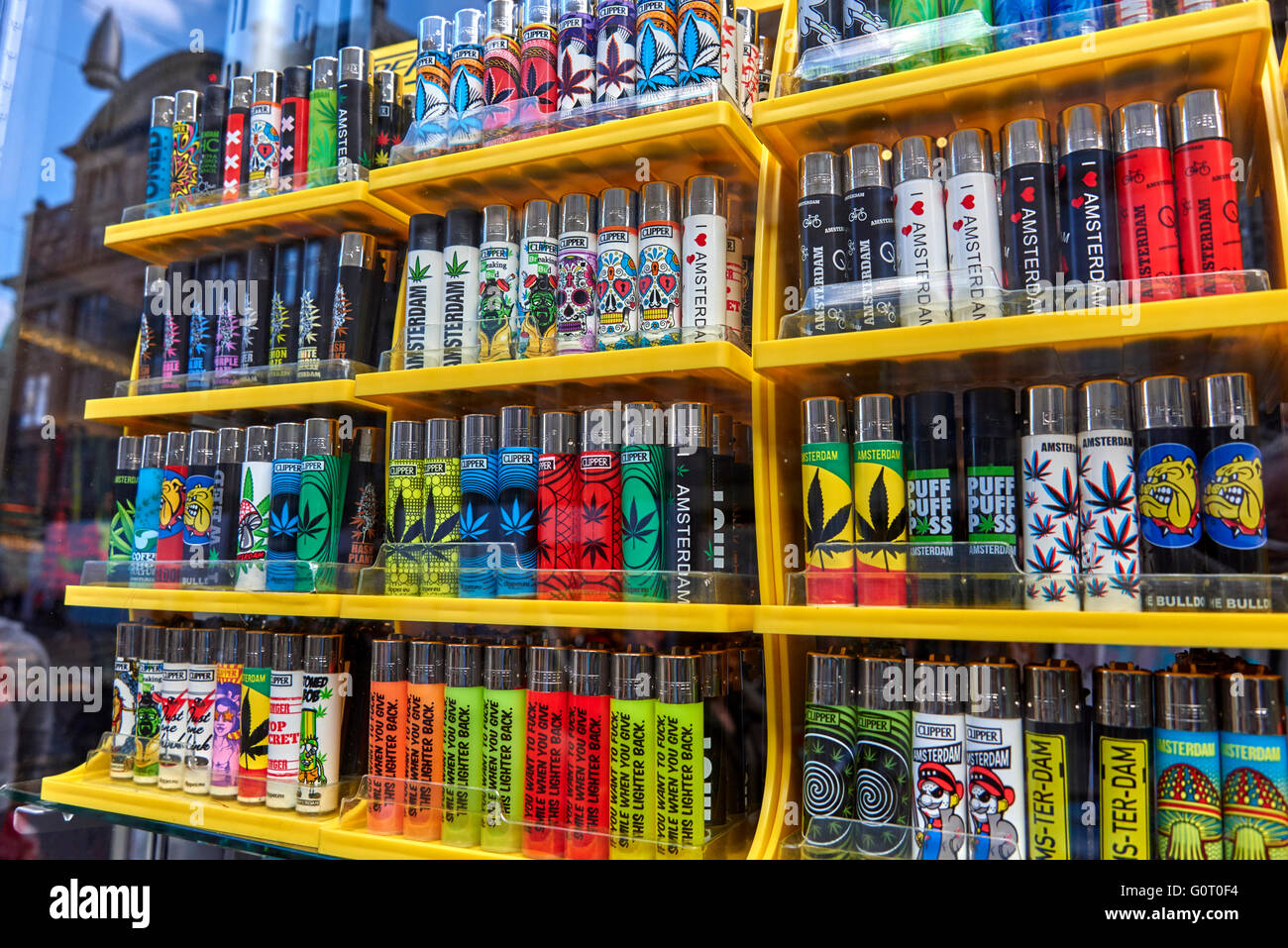 Amsterdam ist die Hauptstadt und die bevölkerungsreichste Stadt des Königreichs der Niederlande. Stockfoto